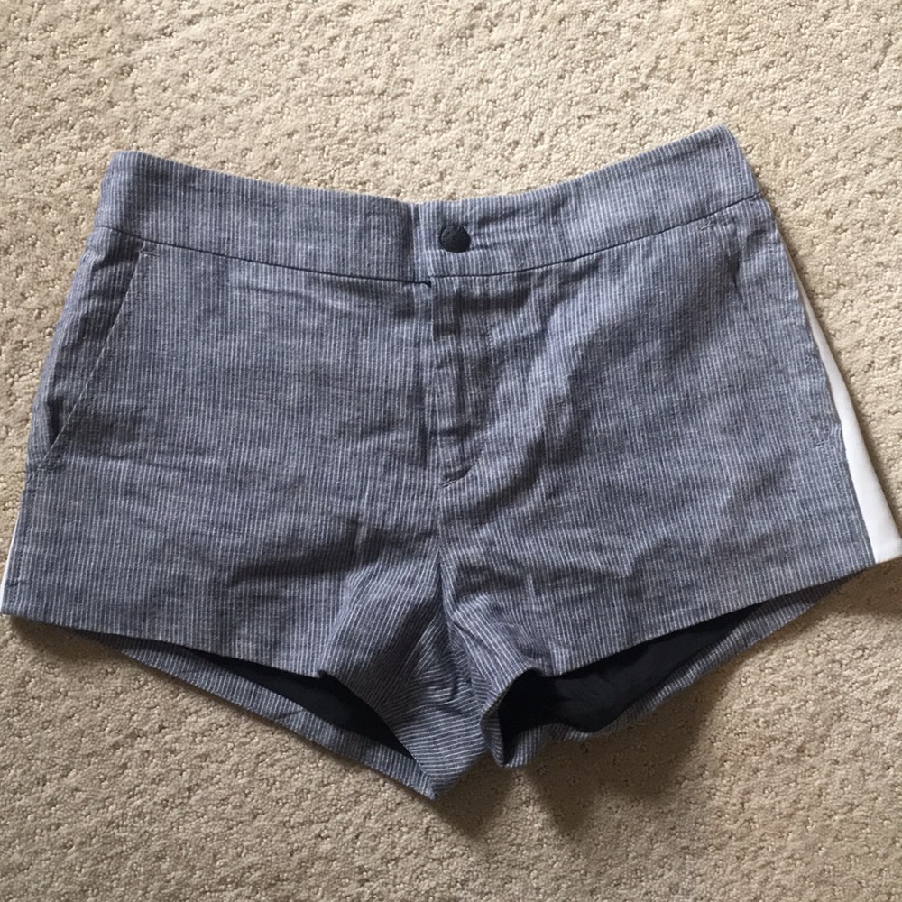 Rag & Bone NY Striped Short with Leather Detail